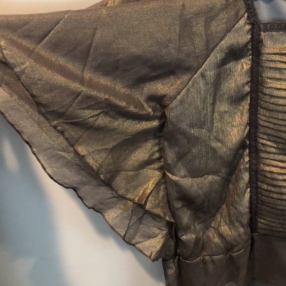 New Rancho Estancia Metallic Flutter Sleeves Renaissance Festival Top Size L - Picture 3 of 5